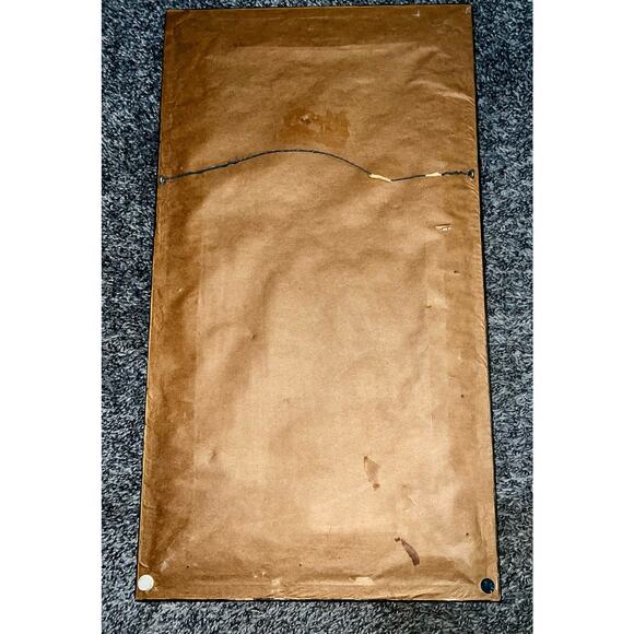 Frame Needlepoint Geisha Wall Hanging in gold tone frame. - Picture 7 of 7